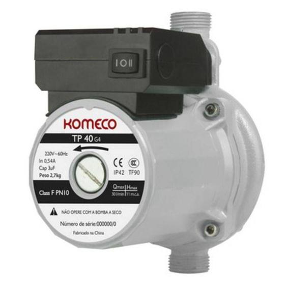 Bomba pressurizador Komeco tp 40 G4 - ferro - 220V Menor preço em Bomba pressurizador Komeco tp 40 G4 - ferro - 220V
