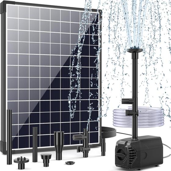 Imagem de Bomba Solar para Fonte de Água POPOSOAP 25W - 410ml/h com Válvula Desviadora
