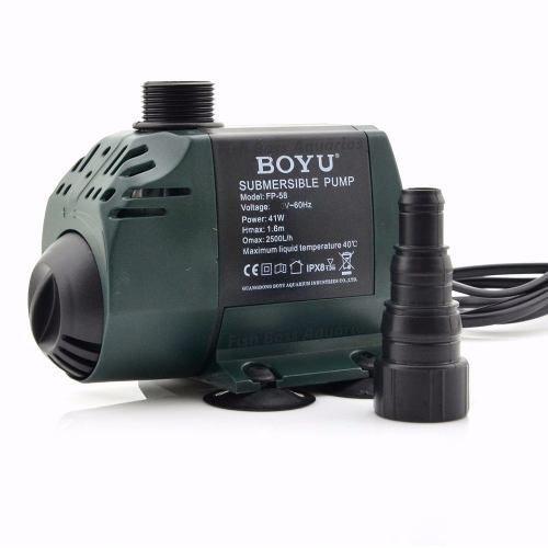 Imagem de Bomba Submersa 2500l/h Boyu Fp-58 Aquário Hidroponia Hmax 1,6m 41w