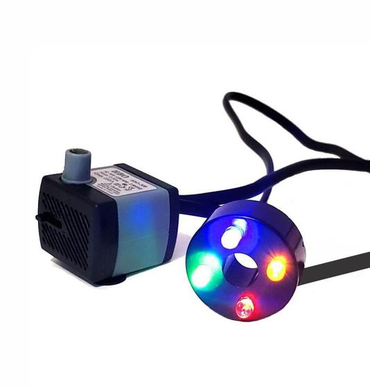 Bomba submersa com luz led fontes e aquários hbo 300 - 110 v Menor preço em Bomba submersa com luz led fontes e aquários hbo 300 - 110 v