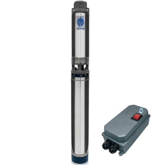 Imagem de Bomba submersa leao 230 4r5pa-09 1,5cv monofasica 220v com control box