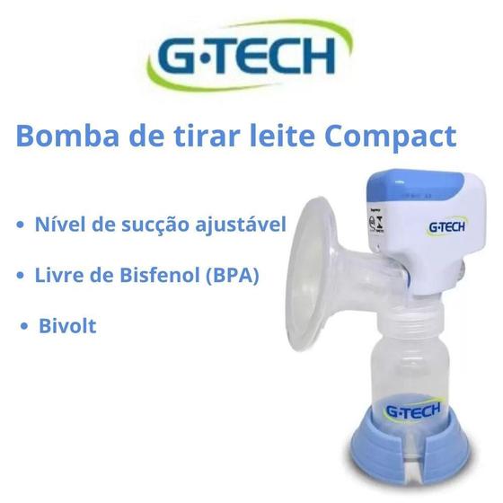 Imagem de Bomba tira leite materno elétrica compact g-tech bivolt