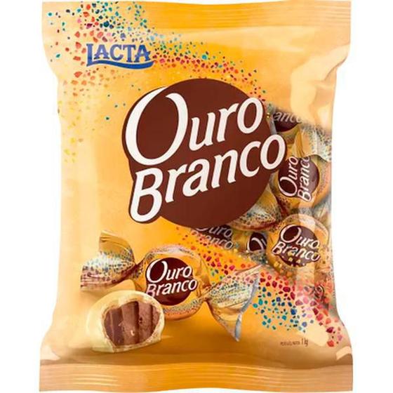 Imagem de BOMBOM LACTA OURO BRANCO CHOCOLATE 1kg PACOTE