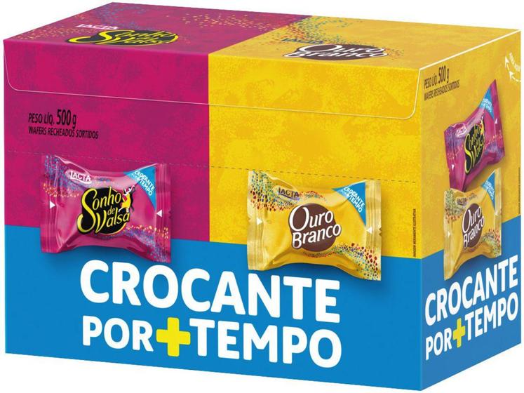 Bombom Lacta Sortidos Sonho de Valsa Ouro Branco - 500g 25 Unidades Menor preço em Bombom Lacta Sortidos Sonho de Valsa Ouro Branco - 500g 25 Unidades