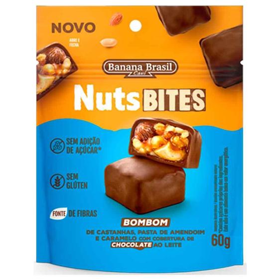 Imagem de Bombom Zero Chocolate Ao Leite Nutsbites 60G