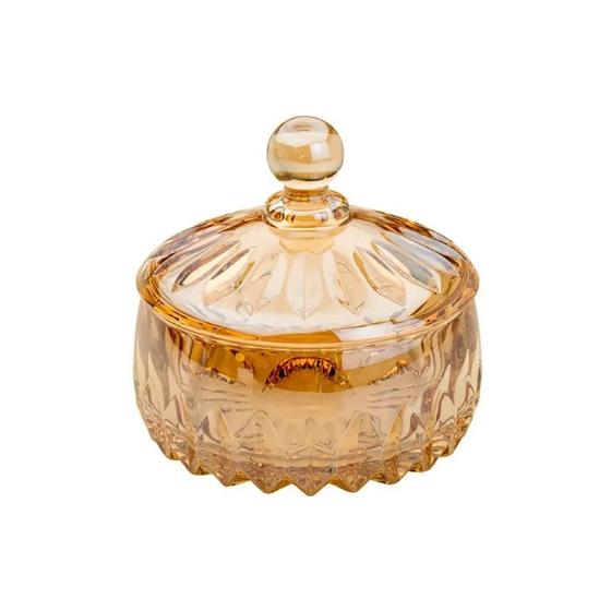 Imagem de Bomboniere de Cristal Louise Âmbar 11 x11cm - Wolff