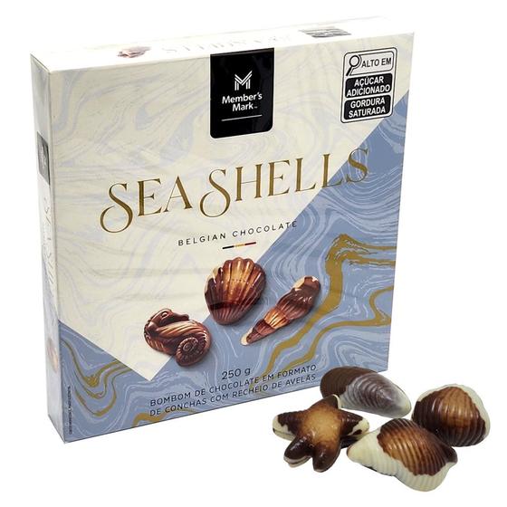 Imagem de Bombons Seashells Chocolate Com Avelãs Belgian Caixa 250g