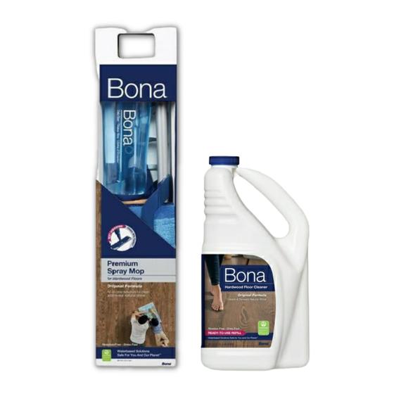 Imagem de Bona Kit Mop Spray Premium + Refil Limpador 1,89L - Limpeza Perfeita