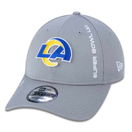 Imagem de BONE 9FORTY LOS ANGELES RAMS SUPER BOWL LVI SIDELINE SNAPBACK ABA CURVA ABA CURVA SNAPBACK CINZA New Era