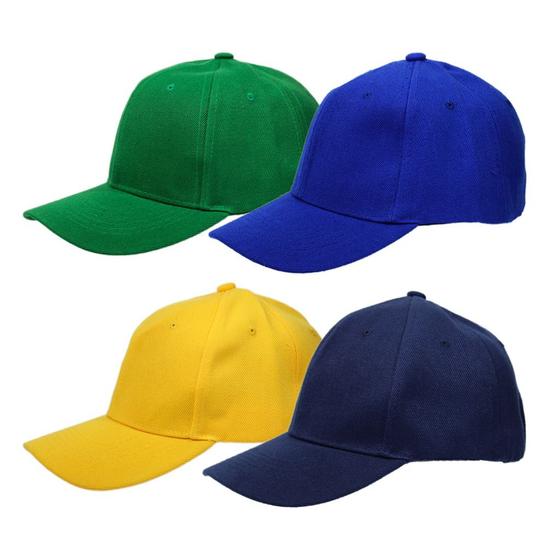 Imagem de Boné Aba Curva Básico Liso Unissex Para Personalizar Bordar Estampar 4 Cores