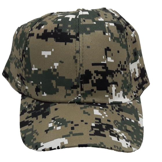 Imagem de Boné Aba Curva Camuflado Modelo Militar Com Ajuste Strapback