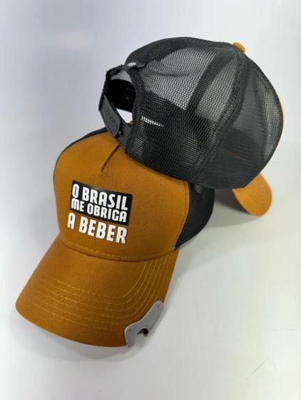 Imagem de Boné aba curva O Brasil me obriga a beber - com abridor de garrafa