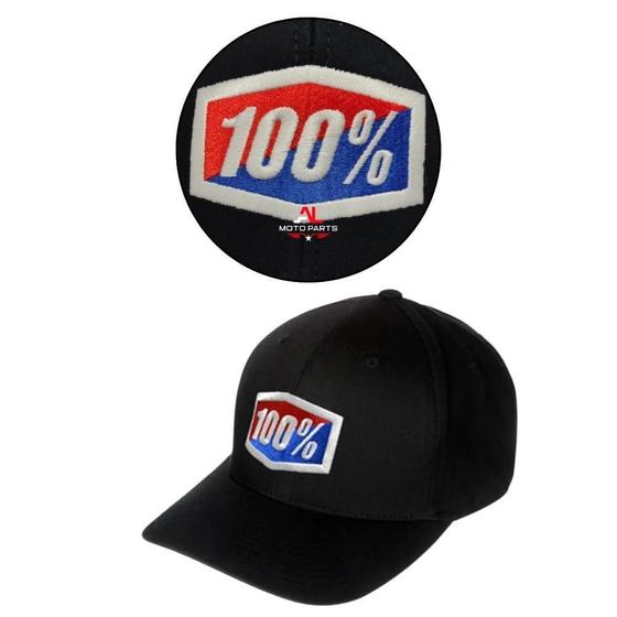 Imagem de Boné Aba Curva Preto 100% Icon Flex Masculino Feminino