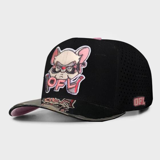 Imagem de Boné Aeroflex SnapBack OFL Pink Preto  Aba Vinil