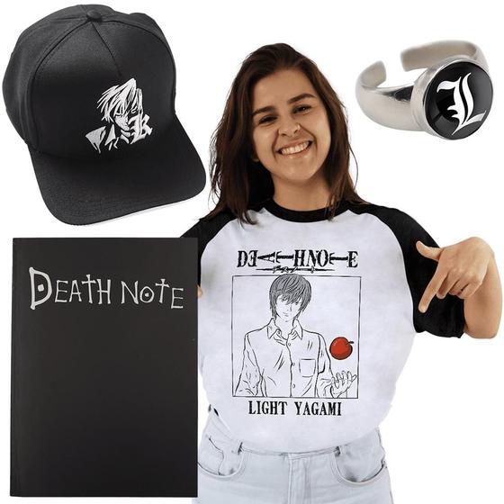 Imagem de Bone Anime Death Note Kira Acessórios Personalizados Poster