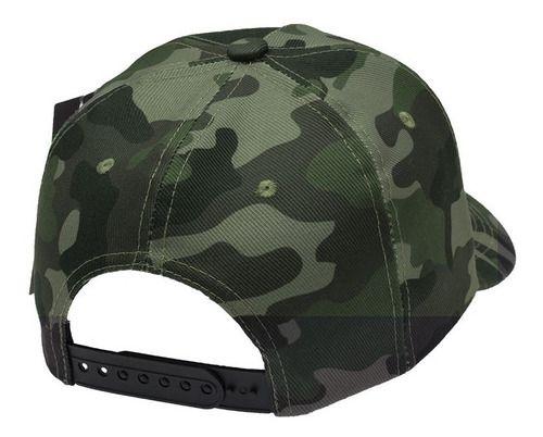 Imagem de Boné Camuflado Verde Snapback Aba Curva Top Ajustável