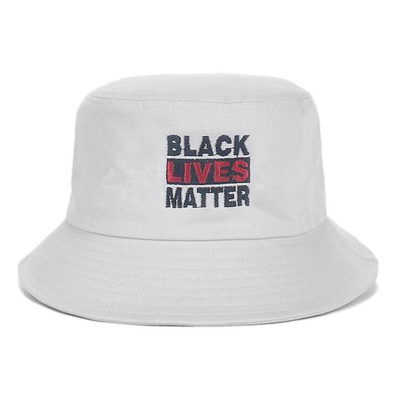 Imagem de Bone Chapeu Bucket Hat Cata Ovo Black Lives Matter Branco