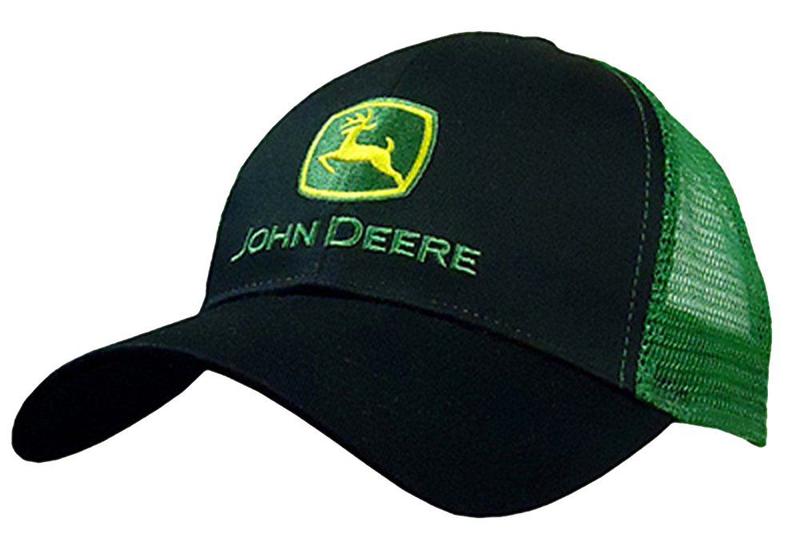 Imagem de Boné de beisebol John Deere com logotipo bordado de malha nas costas - tamanho único - masculino - preto