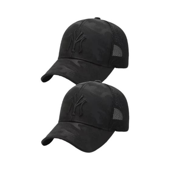 Imagem de Boné de Beisebol Masculino Camuflado com Letras Bordadas - Primavera/Verão