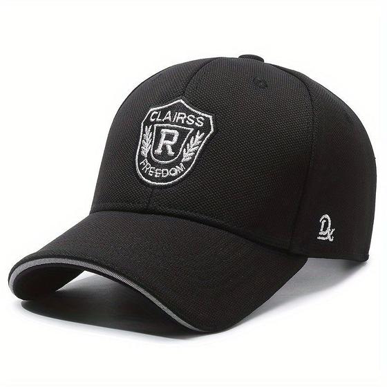 Imagem de Boné de Beisebol Unissex com Emblema da Letra R - de Algodão
