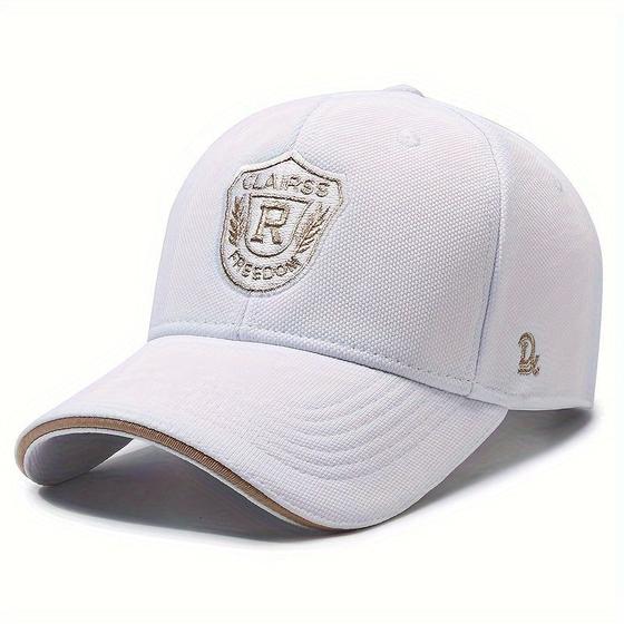 Imagem de Boné de Beisebol Unissex com Emblema da Letra R - de Algodão