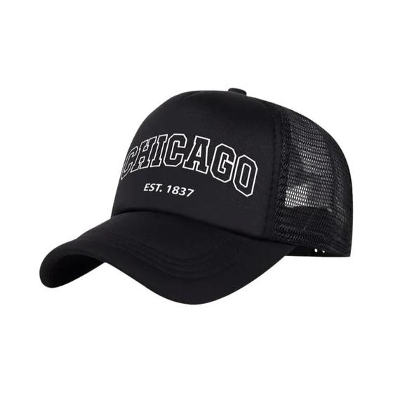 Imagem de Boné de Beisebol Unissex Respirável - Malha para Verão - Estilo Chicago Snapback