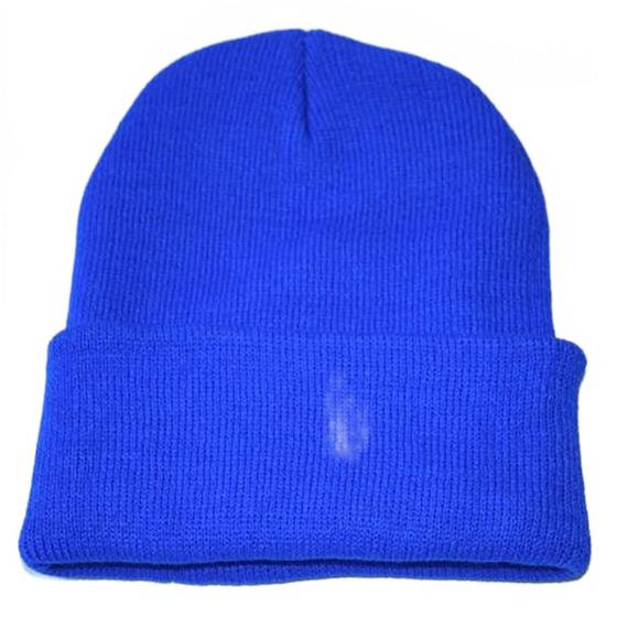 Imagem de Boné de hip hop, gorro de malha desleixado para mulheres, azul