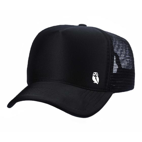 Boné De Telinha Hyve Tela Aba Curvada Trucker Preto Top Super ...