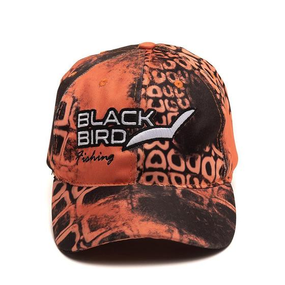 Imagem de Boné Elastano Laranja e Preto - Black Bird