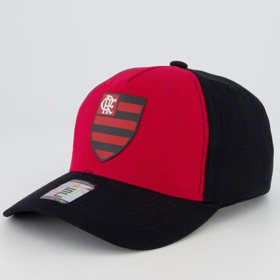 Imagem de Boné Flamengo Escudo Preto e Vermelho