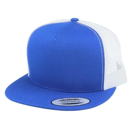 Imagem de Boné Flex Fit Bicolor Trucker Snapback Unissex - Azul e Branco