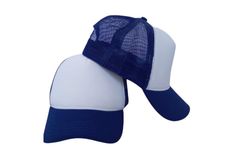 Boné Liso Trucker Frente Branca com Tela de Varias Cores - Aba Curva ...