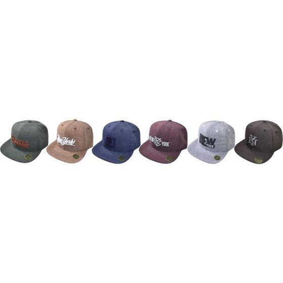 Imagem de Boné Masculino Snapback Premium Sortidos - Pacote com 6 Unidades