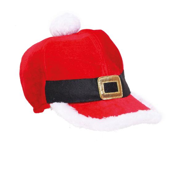 Imagem de Boné Natalino Vermelho Branco e Preto - 01 unidade - Cromus Natal - Rizzo Embalagens