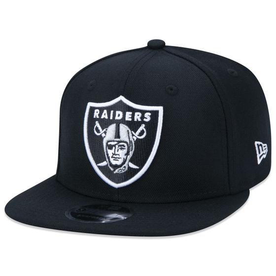 Imagem de Bone New Era 9FIFTY Original Fit Snapback NFL Las Vegas Raiders Aba Reta Preto Aba Reta Snapback Preto