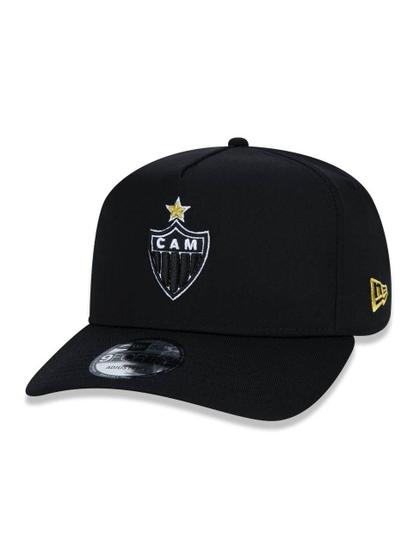 Imagem de Boné New Era 9FORTY A-Frame Atlético Mineiro Futebol Aba Curva Preto