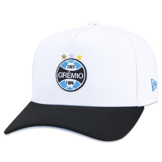 Imagem de Bone New Era 9FORTY A-Frame Snapback Aba Curva Futebol Gremio Aba Curva Snapback Branco