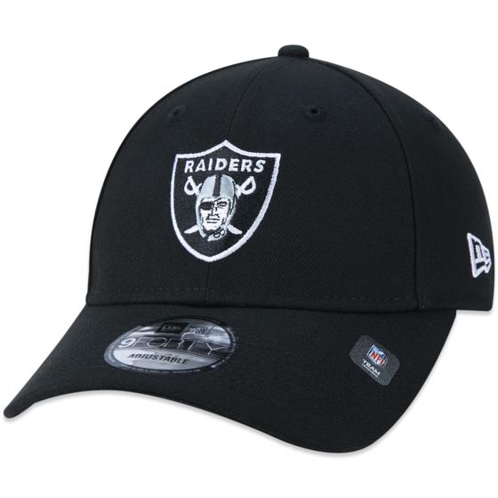 Imagem de Bone New Era 9FORTY Snapback NFL Las Vegas Raiders Aba Curva Preto Aba Curva Snapback Preto