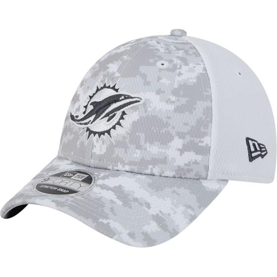 Imagem de Bone New Era 9FORTY Stretch Snap Miami Dolphins NFL Salute To Service 2024-25