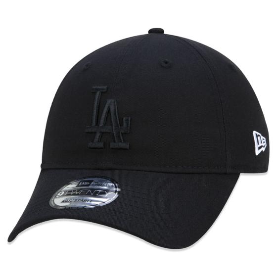 Bone New Era 9TWENTY MLB Los Angeles Dodgers Aba Curva Preto Aba Curva Strapback Preto Menor preço em Bone New Era 9TWENTY MLB Los Angeles Dodgers Aba Curva Preto Aba Curva Strapback Preto