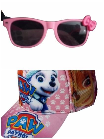 Imagem de Boné patrulha canina masculino e feminina mais óculos de sol infantil , super kit para seu filho/a