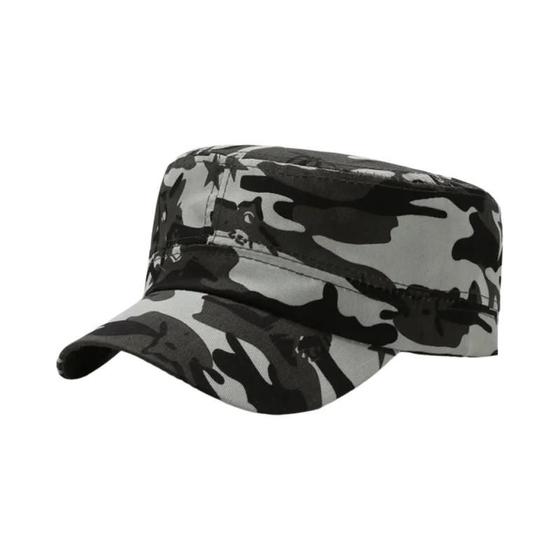 Imagem de Boné Plano Camuflado Unissex Ajustável - Chapéu de Beisebol para Sol e Esportes