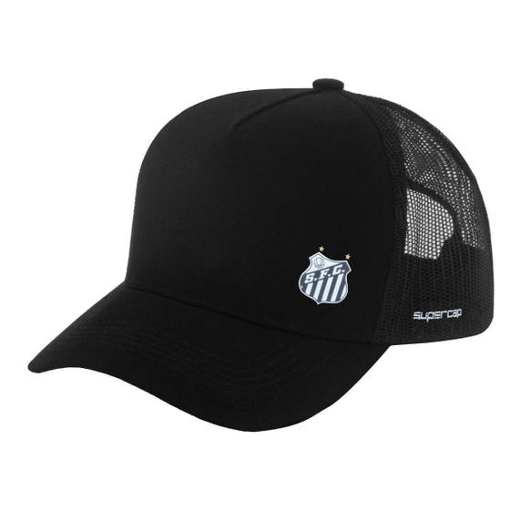 Imagem de Boné Santos Supercap Trucker Silk Masculino Preto