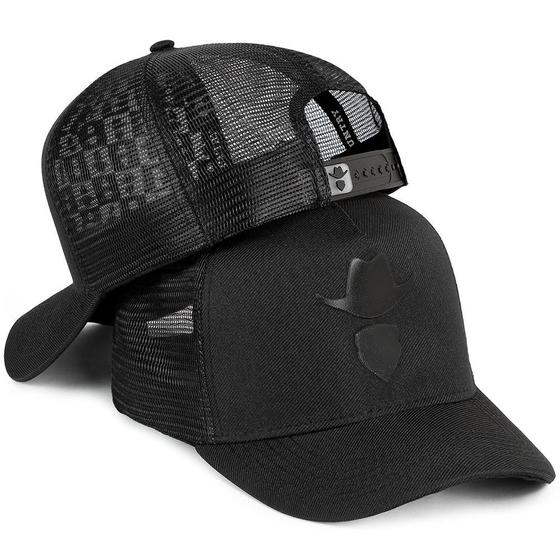 Imagem de Boné Simprão All Black Aba Curva Com Telinha Respirável