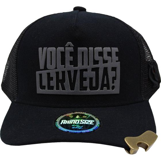 Imagem de Boné Trucker Aba Curva Rhino Size Regulável com Abridor Masculino 