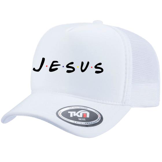 Imagem de Boné Trucker Com Telinha Ajuste Snapback Jesus Moda Cristã