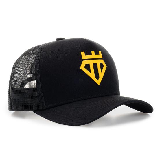 Imagem de Boné Trucker Preto E Amarelo Diamond Trendboys Original