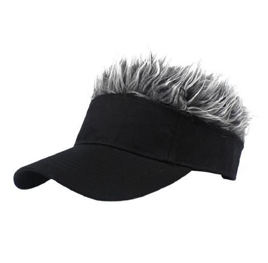 Imagem de Boné Viseira com Cabelo Falso - Regulável - Proteção Solar