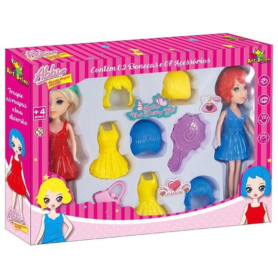Boneca Abbie e Amiga Bonecas Com Troca de Roupa Divertido Guarda Roupa ...