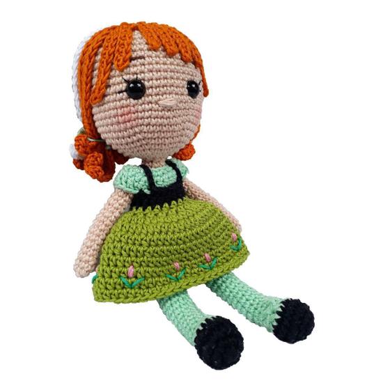 Boneca anna frozen amigurumi crochê Menor preço em Boneca anna frozen amigurumi crochê
